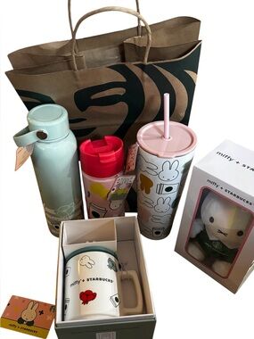 Miffy X Starbucks Collection Lot Of 6 Ships Today Brand New